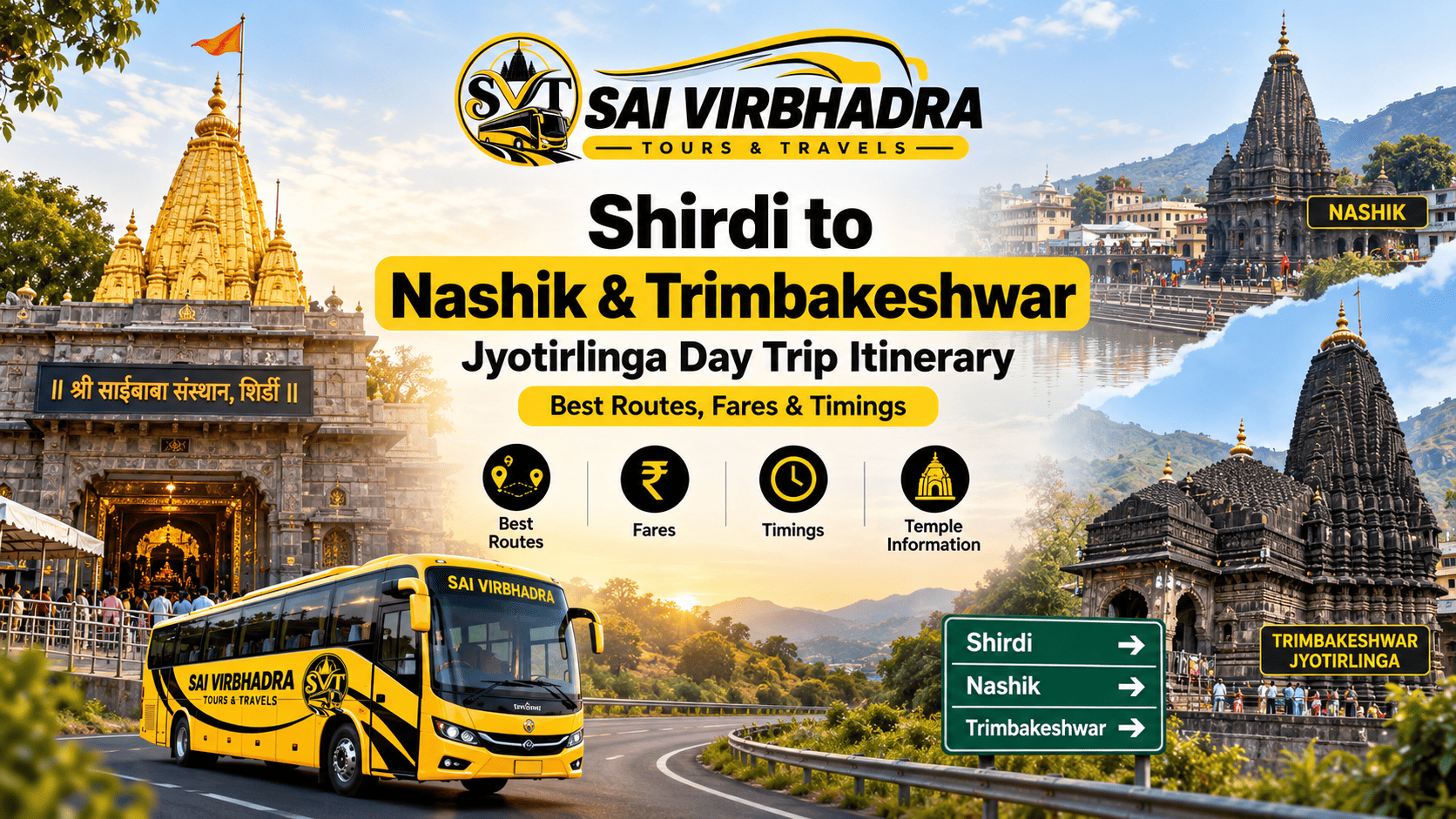Shirdi to Nashik & Trimbakeshwar Jyotirlinga Day Trip Itinerary: Best Routes, Fares & Timings